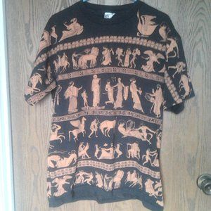 Vintage Wildwood Productions Ancient Greek Art T Shirt